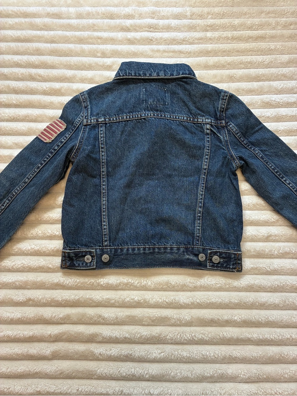 NWT Polo Ralph Lauren Denim Trucker Jacket Boys Size 6 Flag $89.50 - Picture 2 of 5